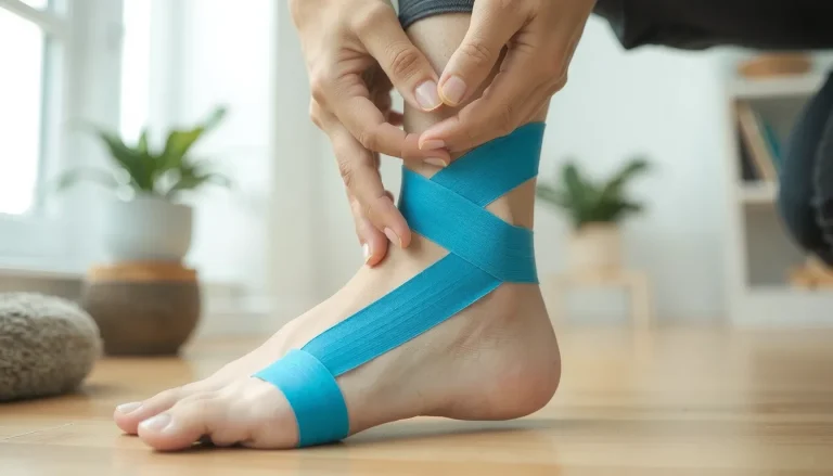 K-taping cheville : guide pas-à-pas pour poser le tape soi-même