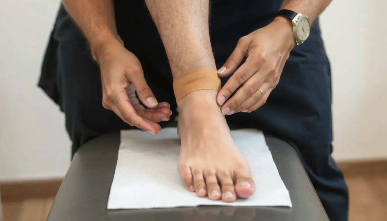 kt tape pied